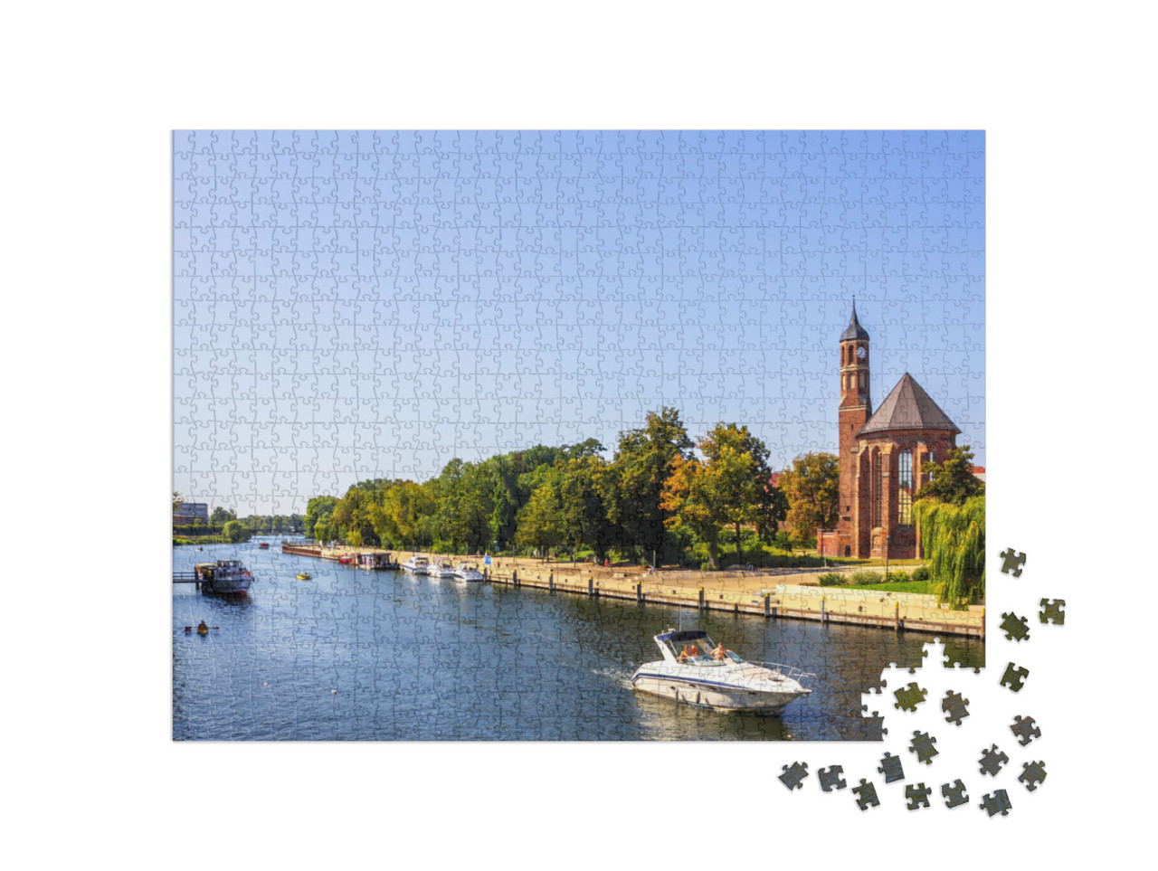 Puzzle 1000 Teile „Historische Stadt Brandenburg an der Havel, Deutschland“