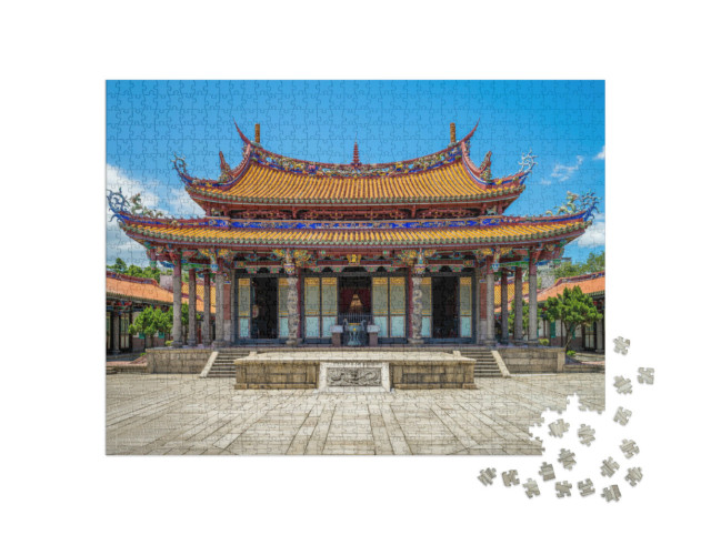 Puzzle 1000 Teile „Taipeh Konfuzius-Tempel in Dalongdong, Taipeh, Taiwan“