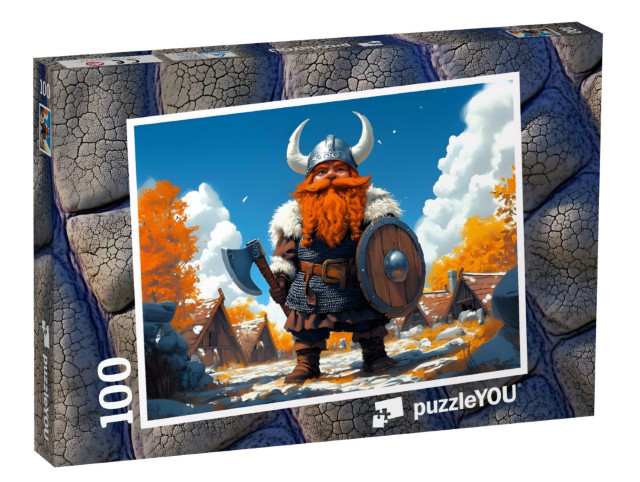 Puzzle 100 Teile „Ragnar Rotbart der Wikingerkrieger“