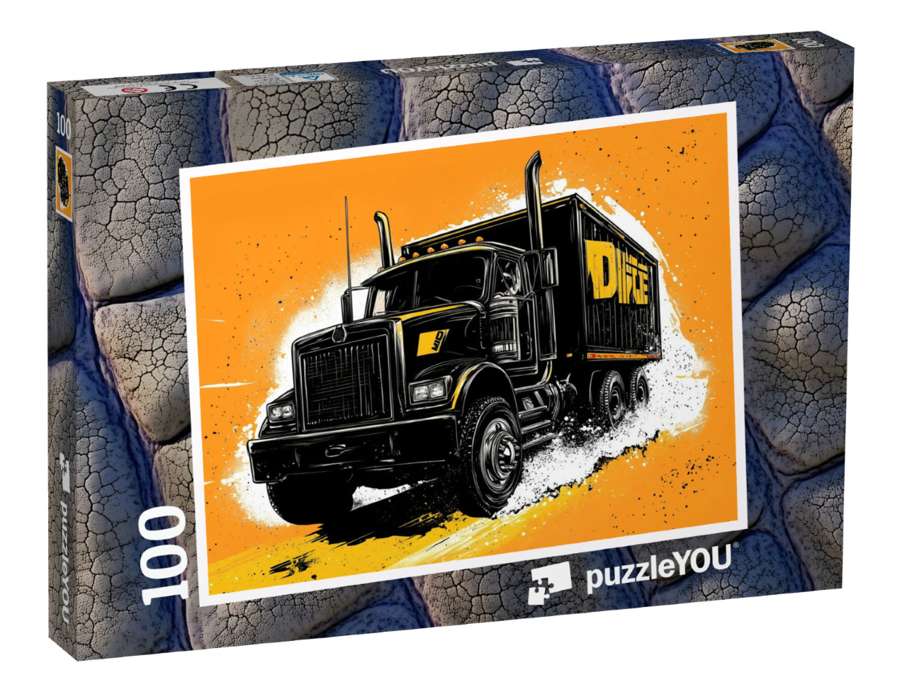 Puzzle 100 Teile „Container-Trucks in Action“