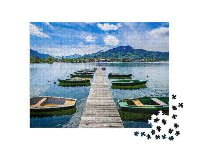 Puzzle 1000 Teile „Landschaft am Tegernsee, Bayern“