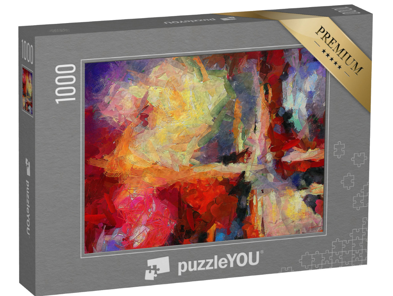 Puzzle 1000 Teile „Abstrakter Kunsthintergrund, Öl auf Leinwand“