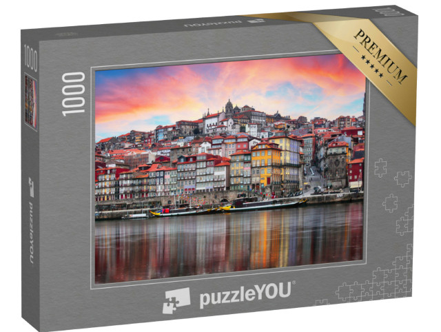 Puzzle 1000 Teile „Blick auf die Altstadt von Porto in Portugal“