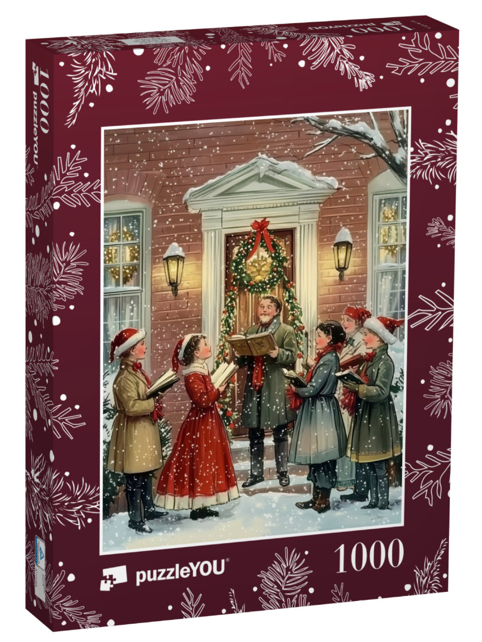 Puzzle 1000 Teile „Weihnachtschor singt Lieder am Heiligabend“