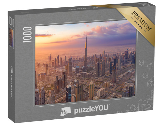 Puzzle 1000 Teile „Luftaufnahme des Burj Khalifa in Dubai Downtown“