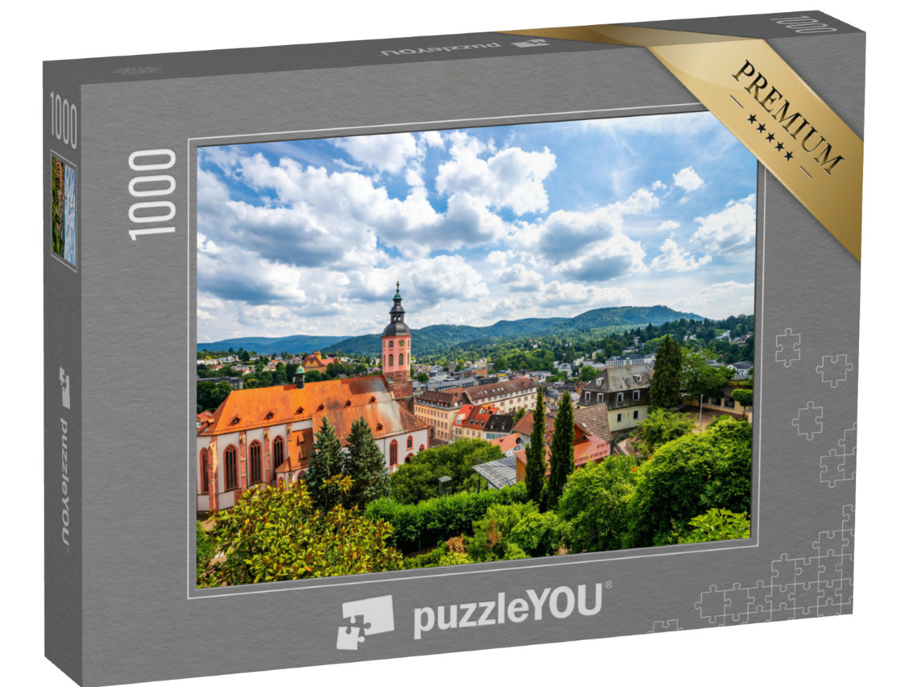 Puzzle 1000 Teile „Blick über Baden-Baden im Schwarzwald, Deutschland“