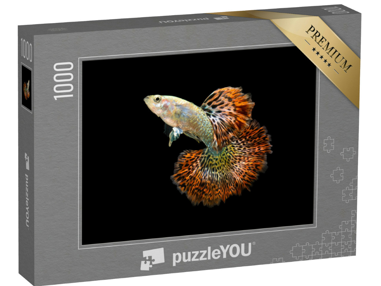 Puzzle 1000 Teile „Roter Drache: Der Guppy Fisch“