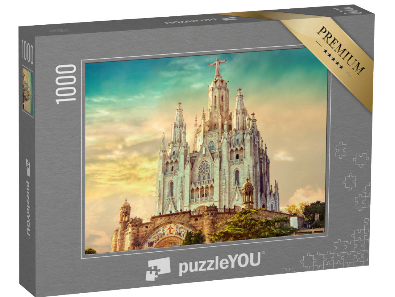 Puzzle 1000 Teile „Kirche des Heiligsten Herzens Jesu, Barcelona, Spanien“