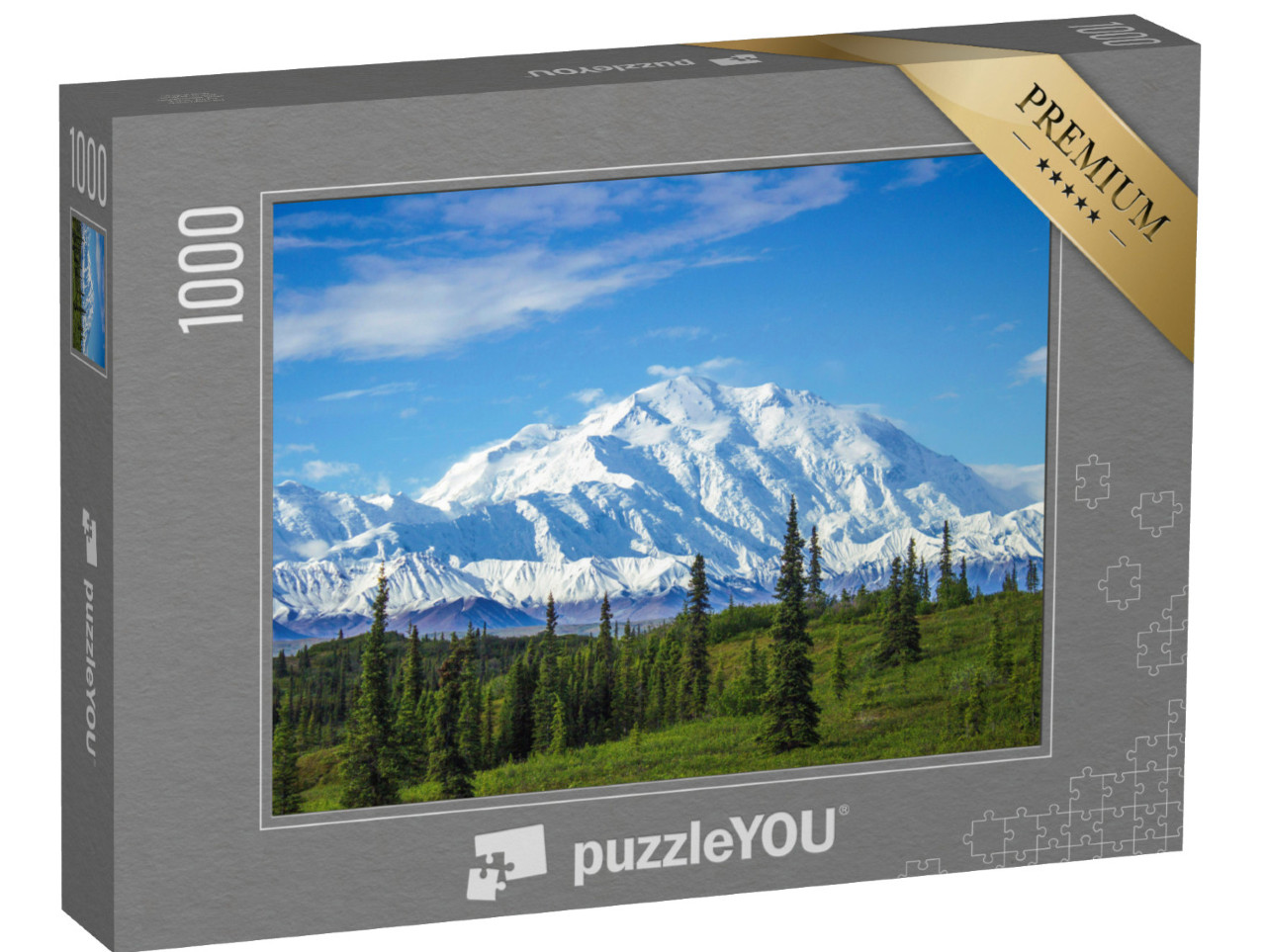 Puzzle 1000 Teile „Frühmorgendlicher Blick auf den Mount Denali“