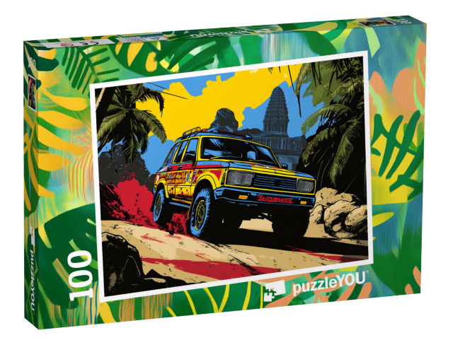 Puzzle 100 Teile „Offroad-Abenteuer durch die ganze Welt“
