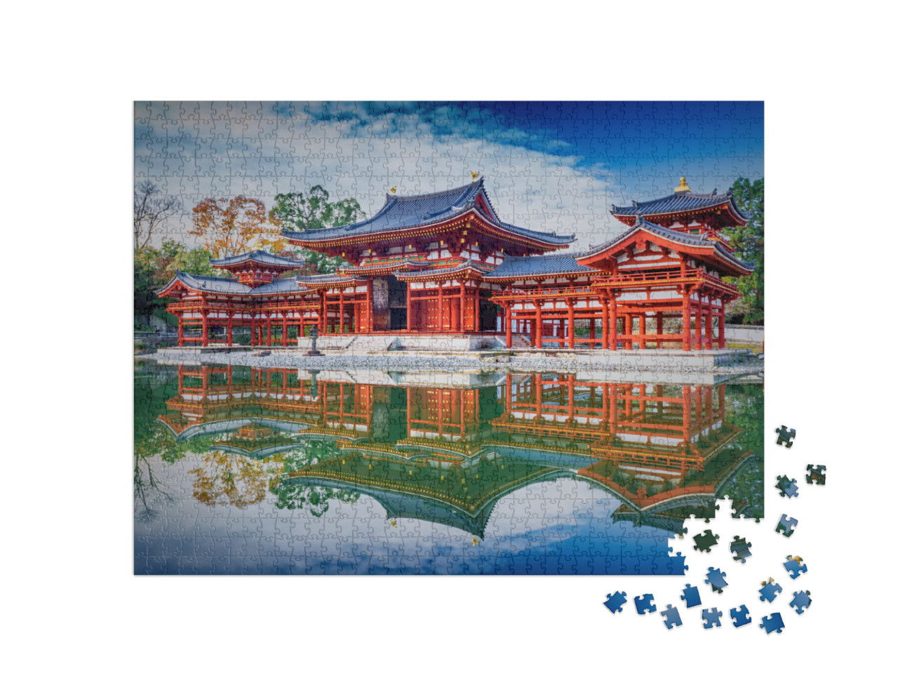 Puzzle 1000 Teile „UNESCO-Weltkulturerbe: Byodo-Tempel in Kyoto, Japan“