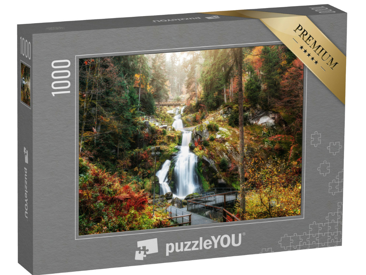 Puzzle 1000 Teile „Triberger Wasserfälle, Schwarzwald, Deutschland“