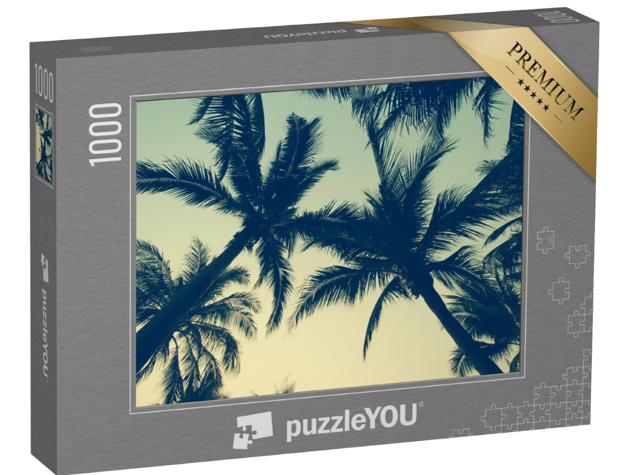 Puzzle 1000 Teile „Palmen im Abendhimmel“