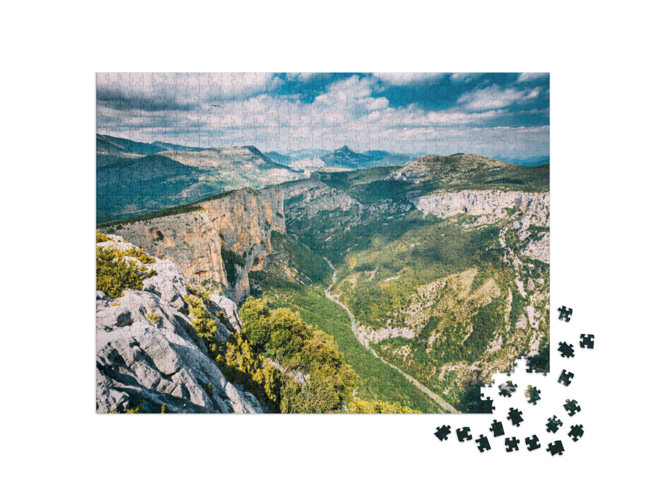 Puzzle 1000 Teile „Landschaft der Gorges Du Verdon im Südosten Frankreichs“
