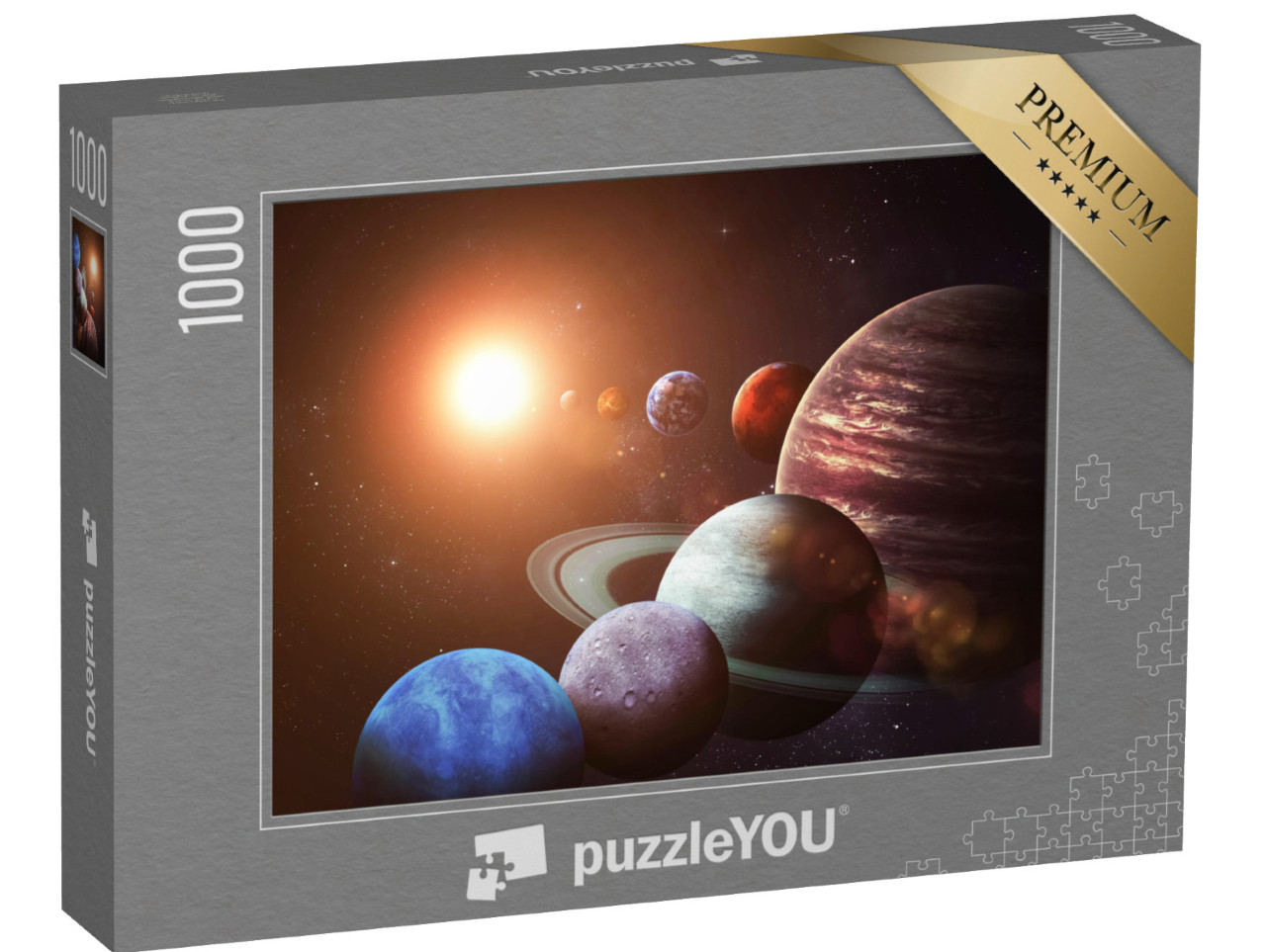 Puzzle 1000 Teile „Sonnensystem und Weltraumobjekte“