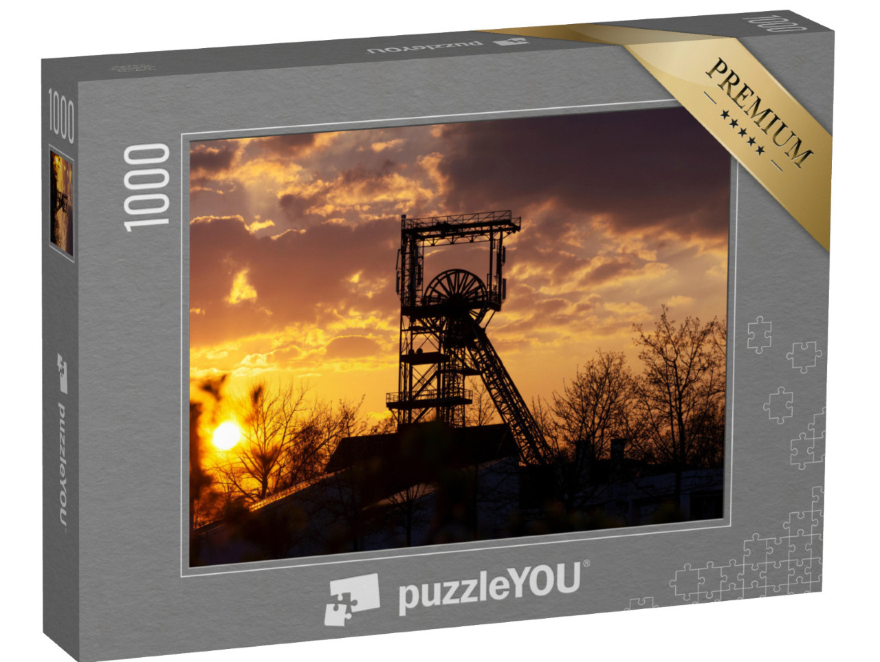 Puzzle 1000 Teile „Stillgelegtes Bergwerk Alsbachschacht, Saarland, Deutschland“