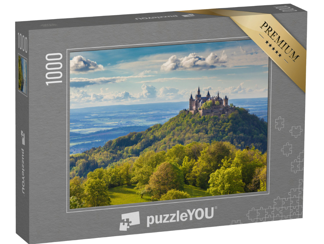 Puzzle 1000 Teile „Burg Hohenzollern, historisch-kaiserliches Schloss in Baden-Württemberg“