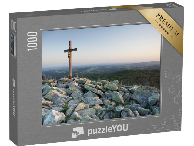 Puzzle 1000 Teile „Gipfelkreuz auf dem Lusen, Bayern, Deutschland“