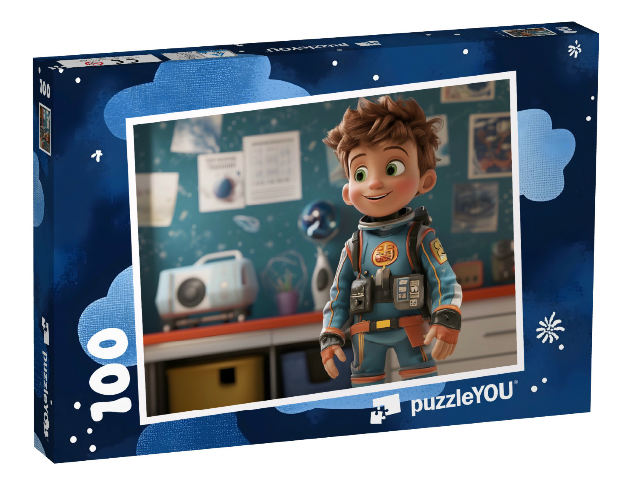 Puzzle 100 Teile „Max der Weltraumheld“