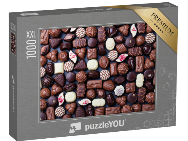 Puzzle 1000 Teile XXL „Sortiment von feinen Schokoladenpralinen“
