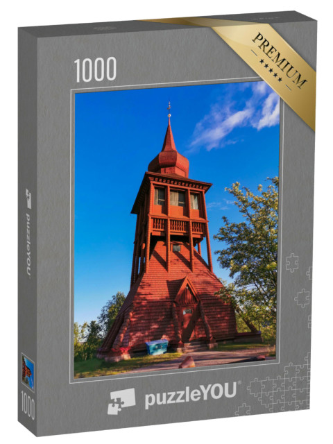 Puzzle 1000 Teile „Gotische Kirche von Kiruna im Sommer, nördlichste Stadt in Schweden“
