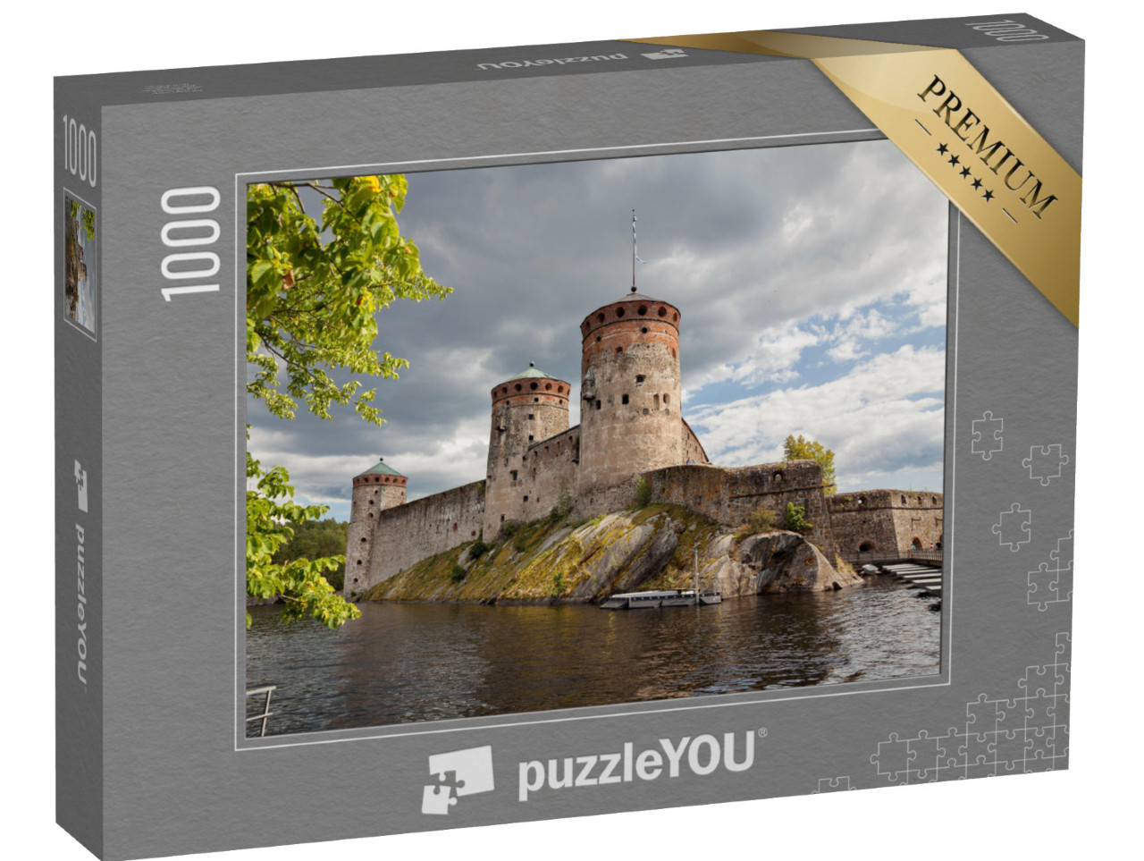 Puzzle 1000 Teile „Imposante Burg Olavinlinna, Savonlinna, Finnland“