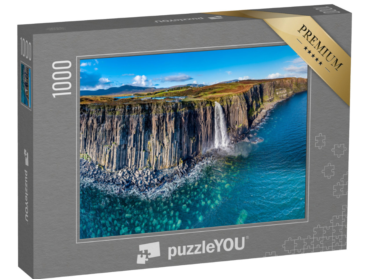 Puzzle 1000 Teile „Kilt Rock Wasserfall, Isle of Skye, Schottland“