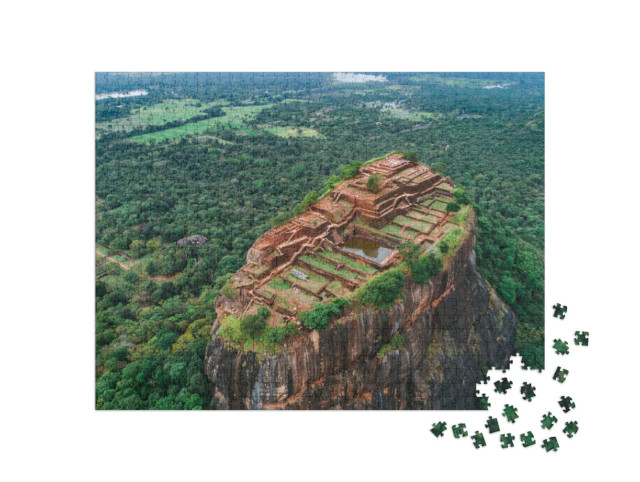 Puzzle 1000 Teile „Sigiriya der Löwenfelsen, Felsenfestung auf Sri Lanka“