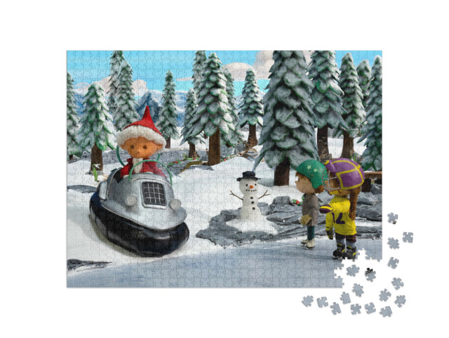 Puzzle 1000 Teile „Unser Sandmännchen: Multimobil Winter, 2024“