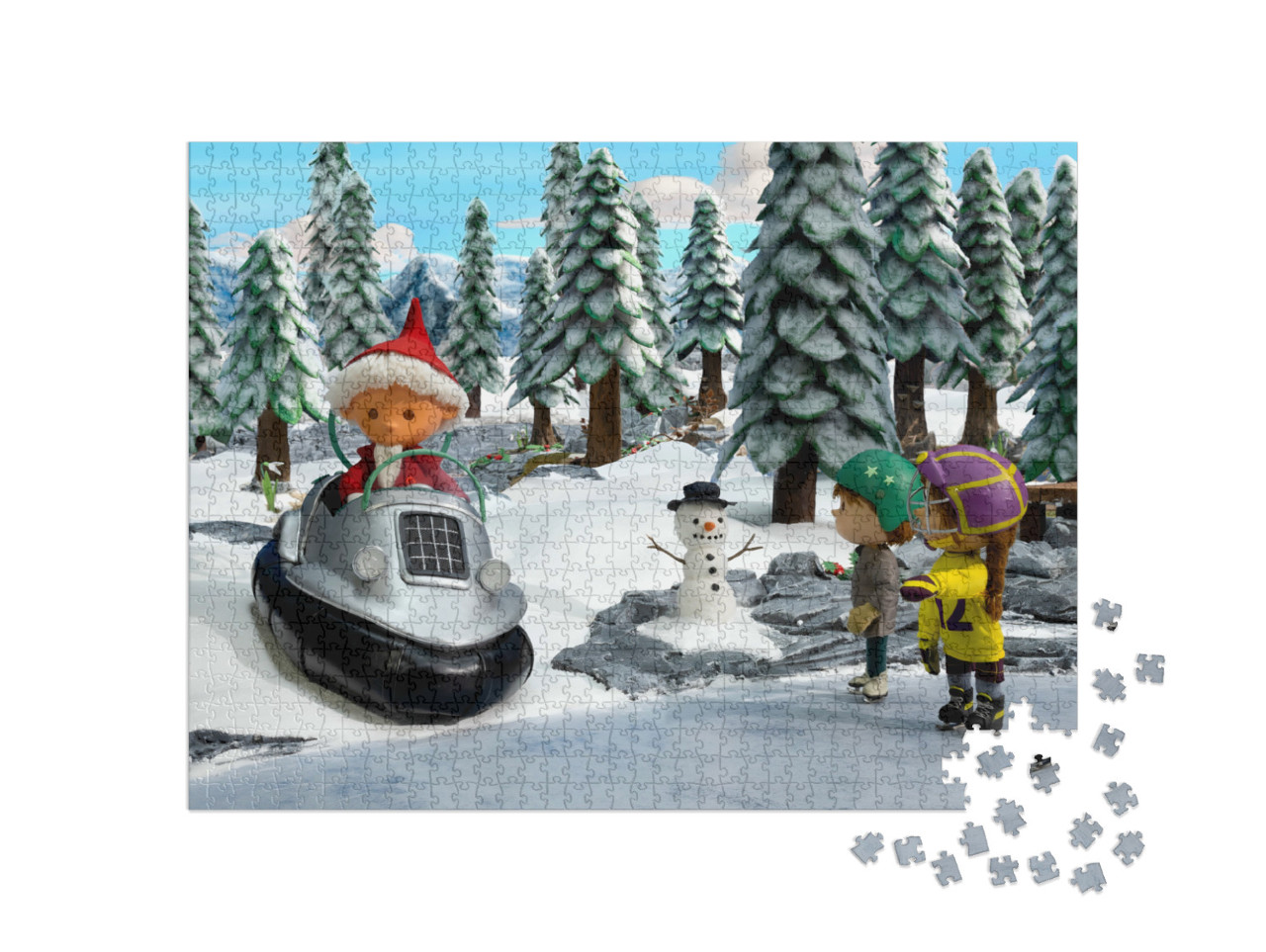 Puzzle 1000 Teile „Unser Sandmännchen: Multimobil Winter, 2024“