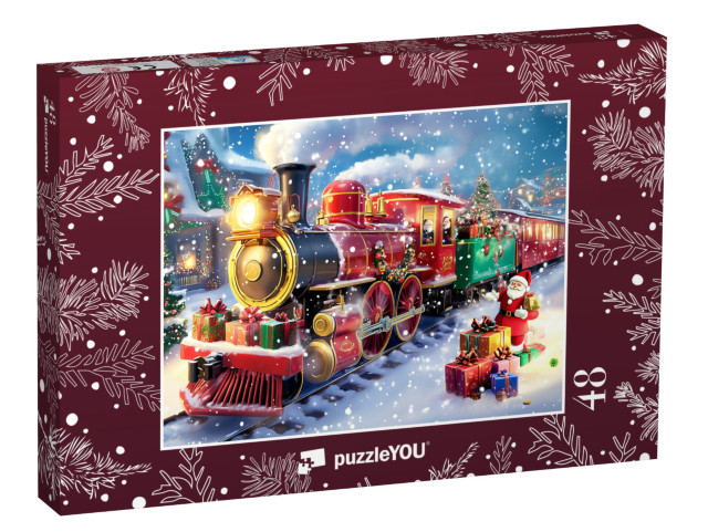 Puzzle 48 Teile „Der Polar-Express bringt viele Geschenke“