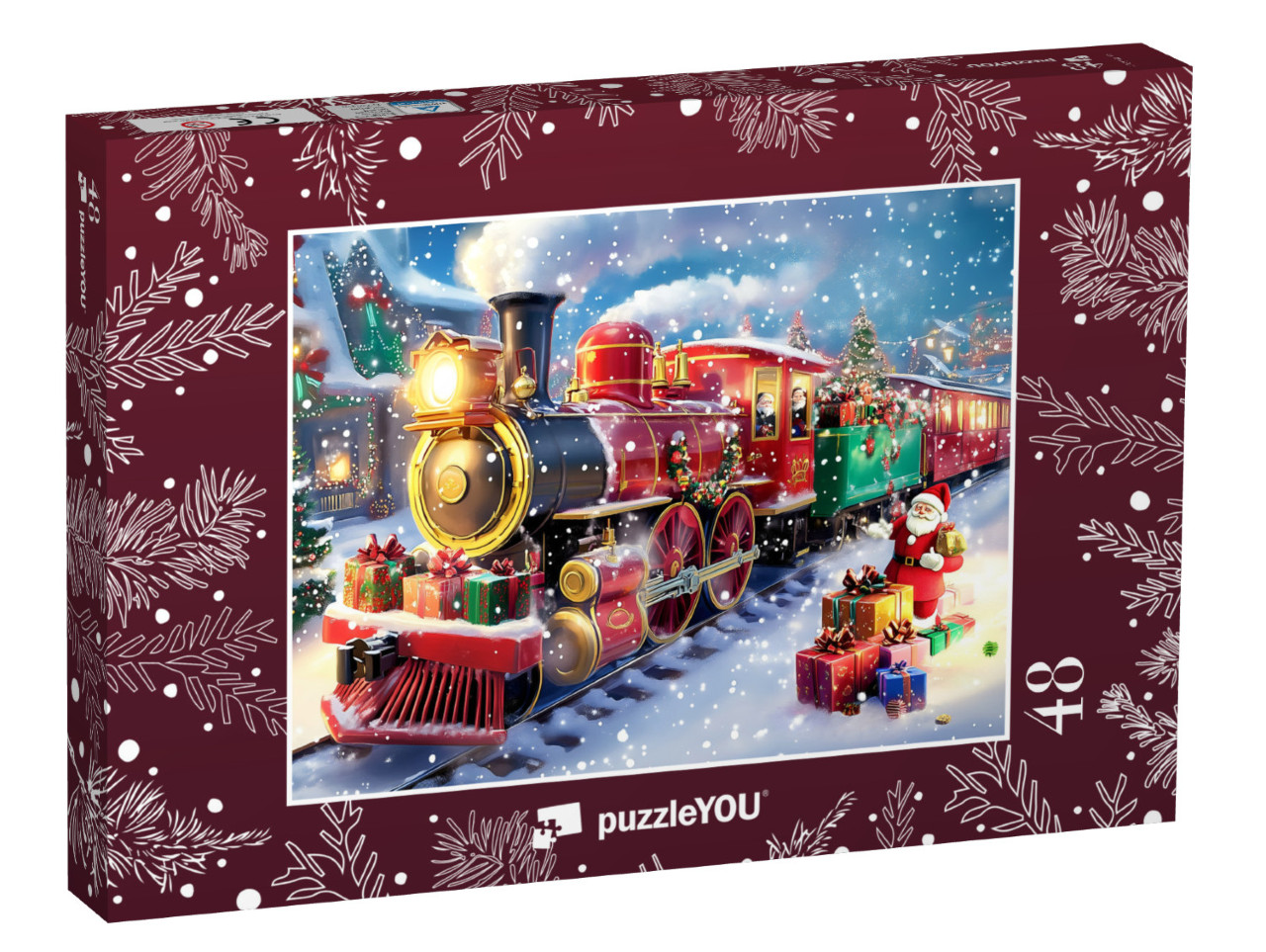 Puzzle 48 Teile „Der Polar-Express bringt viele Geschenke“