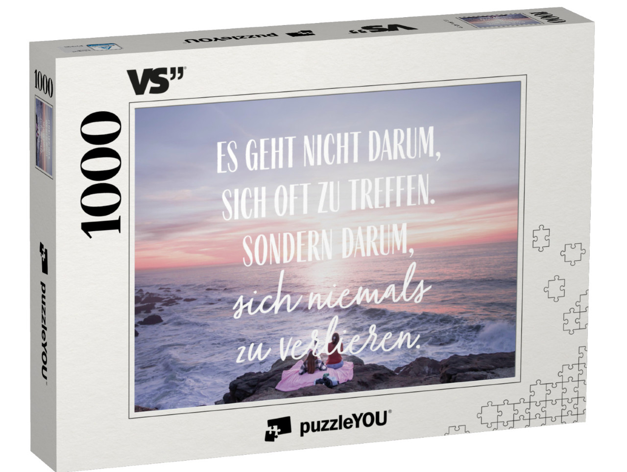 Puzzle 1000 Teile „Es geht nicht darum, sich oft zu treffen. Sondern darum, sich niemals zu verlieren.“