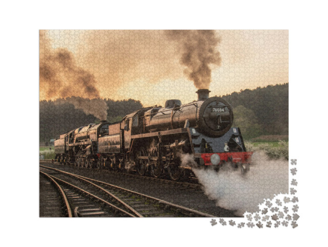 Puzzle 2000 Teile „Dampflokomotiven mit doppeltem Kopf“
