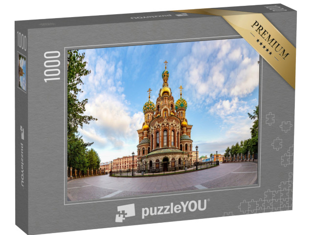 Puzzle 1000 Teile „Panorama: Kathedrale der Auferstehung Christi, St. Petersburg“