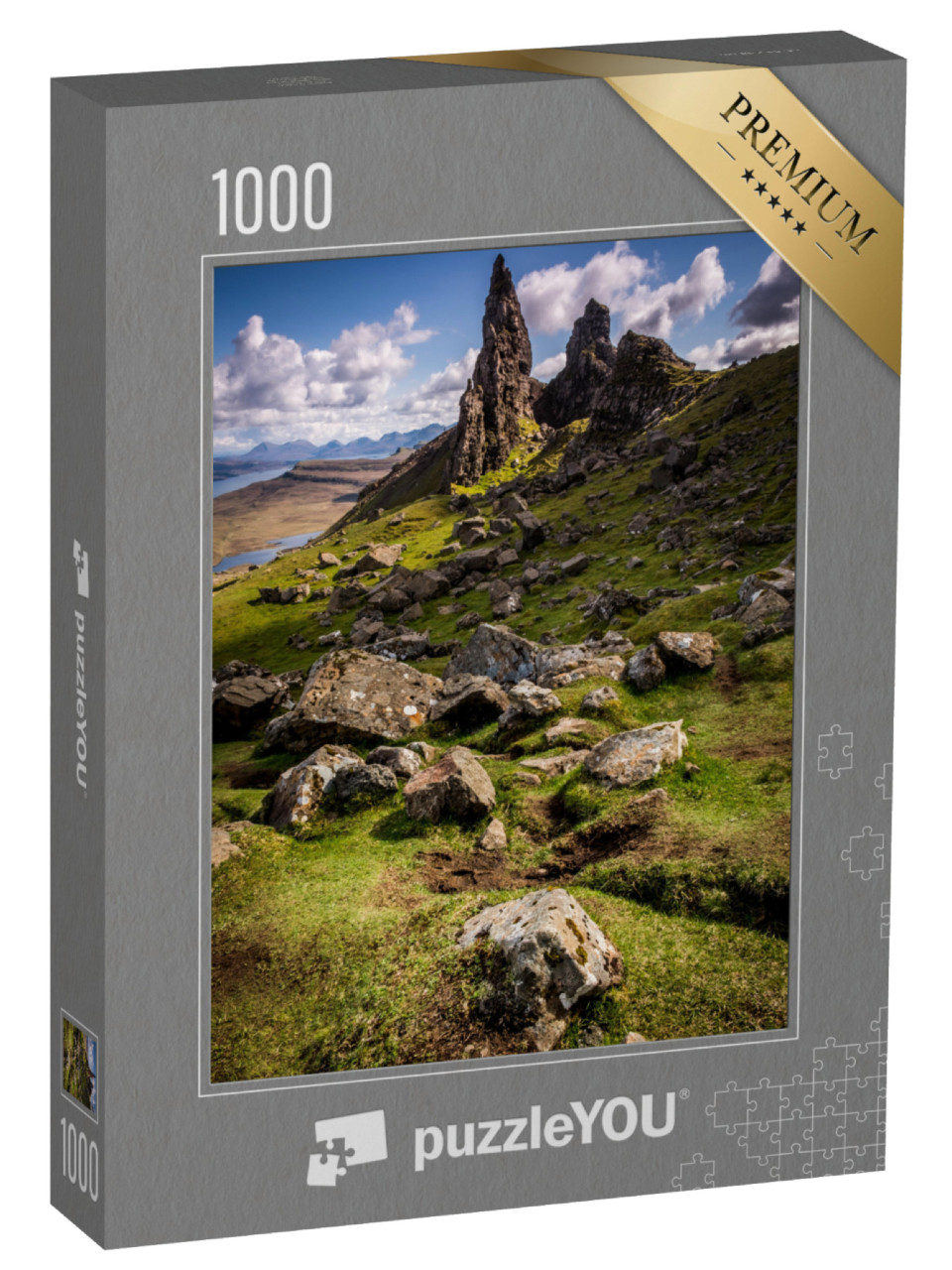 Puzzle 1000 Teile „Der alte Mann von Storr, Isle of Skye, Schottland“