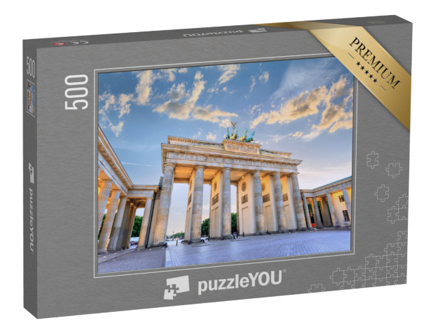 Puzzle 500 Teile „Berlin: Brandenburger Tor bei Sonnenuntergang“