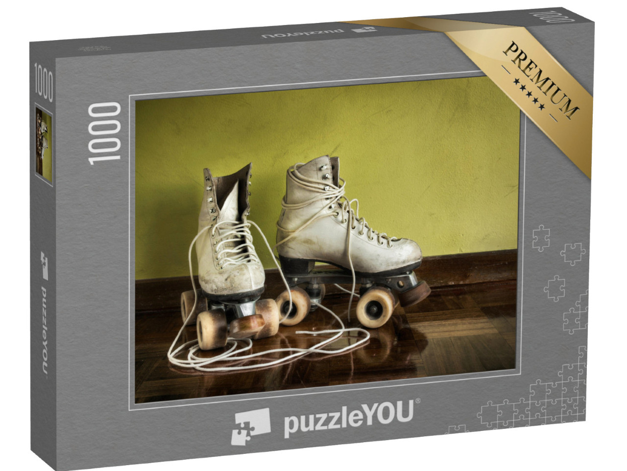 Puzzle 1000 Teile „Abgenutzte Vintage-Rollschuhe“