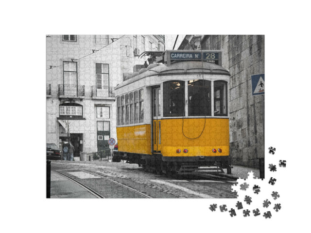 Puzzle 1000 Teile „Straßenbahn von Lissabon“