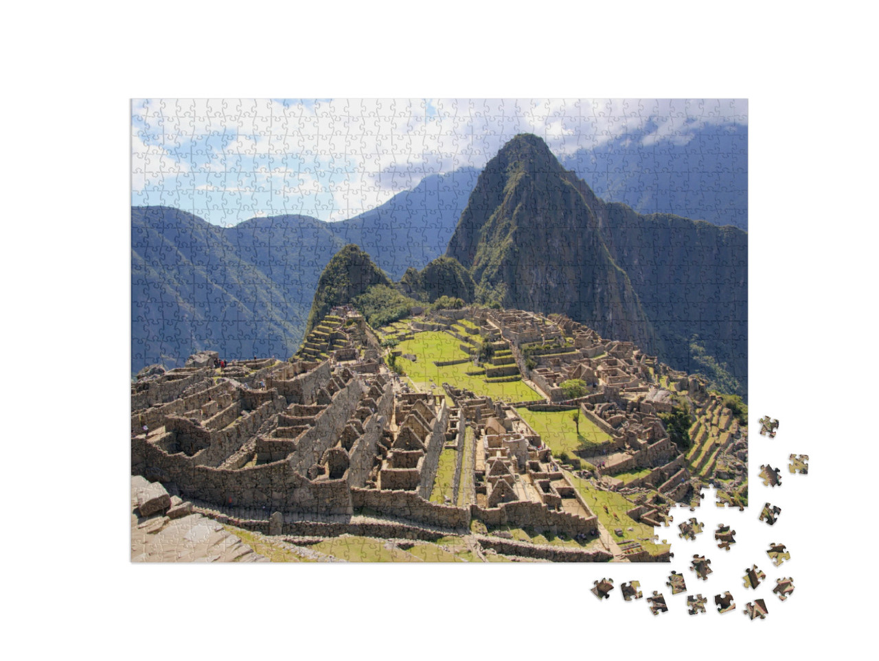 Puzzle 1000 Teile „Geheimnisvolles Machu Picchu, Peru“