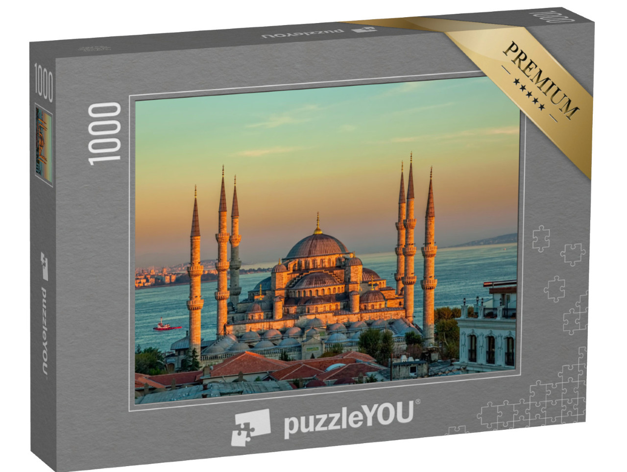 Puzzle 1000 Teile „Blaue Moschee bei Sonnenuntergang, Istanbul, Sultanahmet-Park“