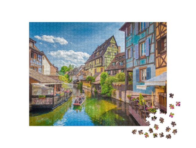 Puzzle 1000 Teile „Klein-Venedig: Historische Stadt Colmar im Elsass“