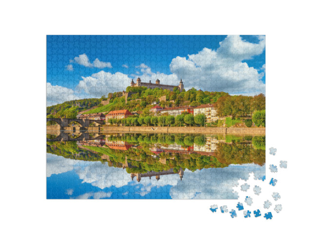 Puzzle 1000 Teile „Festung Marienberg und Alte Mainbrücke, Würzburg, Deutschland“