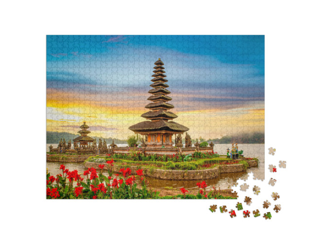 Puzzle 1000 Teile „Pura Ulun Danu Bratan, Hindu-Tempel in Bali, Indonesien“