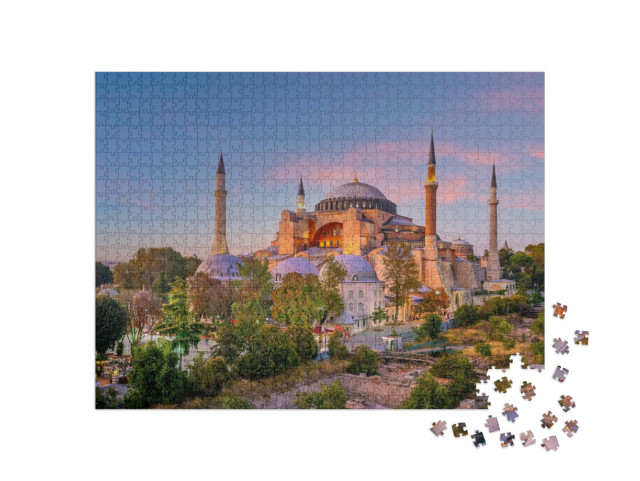 Puzzle 1000 Teile „Schöner Blick auf die Hagia Sophia in Istanbul, Türkei“