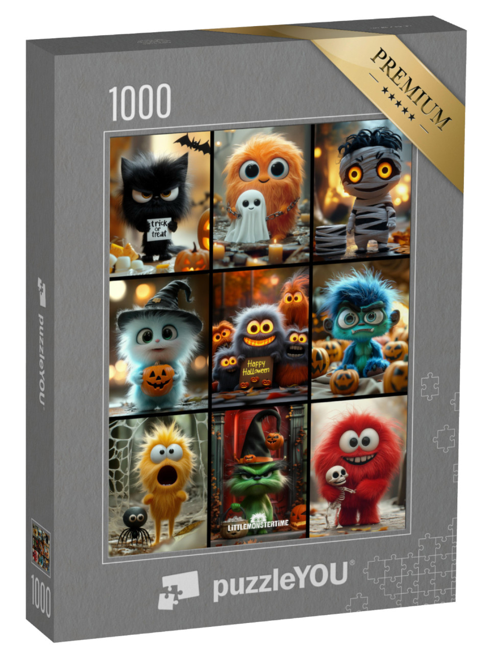 Puzzle 1000 Teile „LITTLEMONSTERTIME: Halloween Collage“