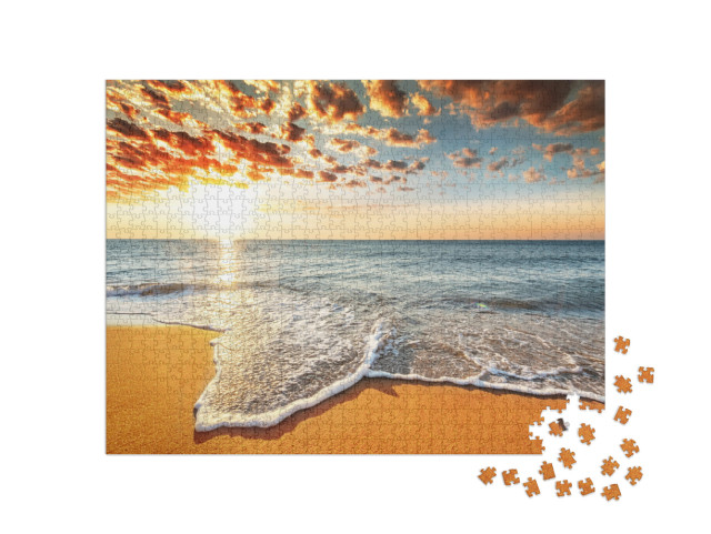 Puzzle 1000 Teile „Sonnenaufgang am Ozean“