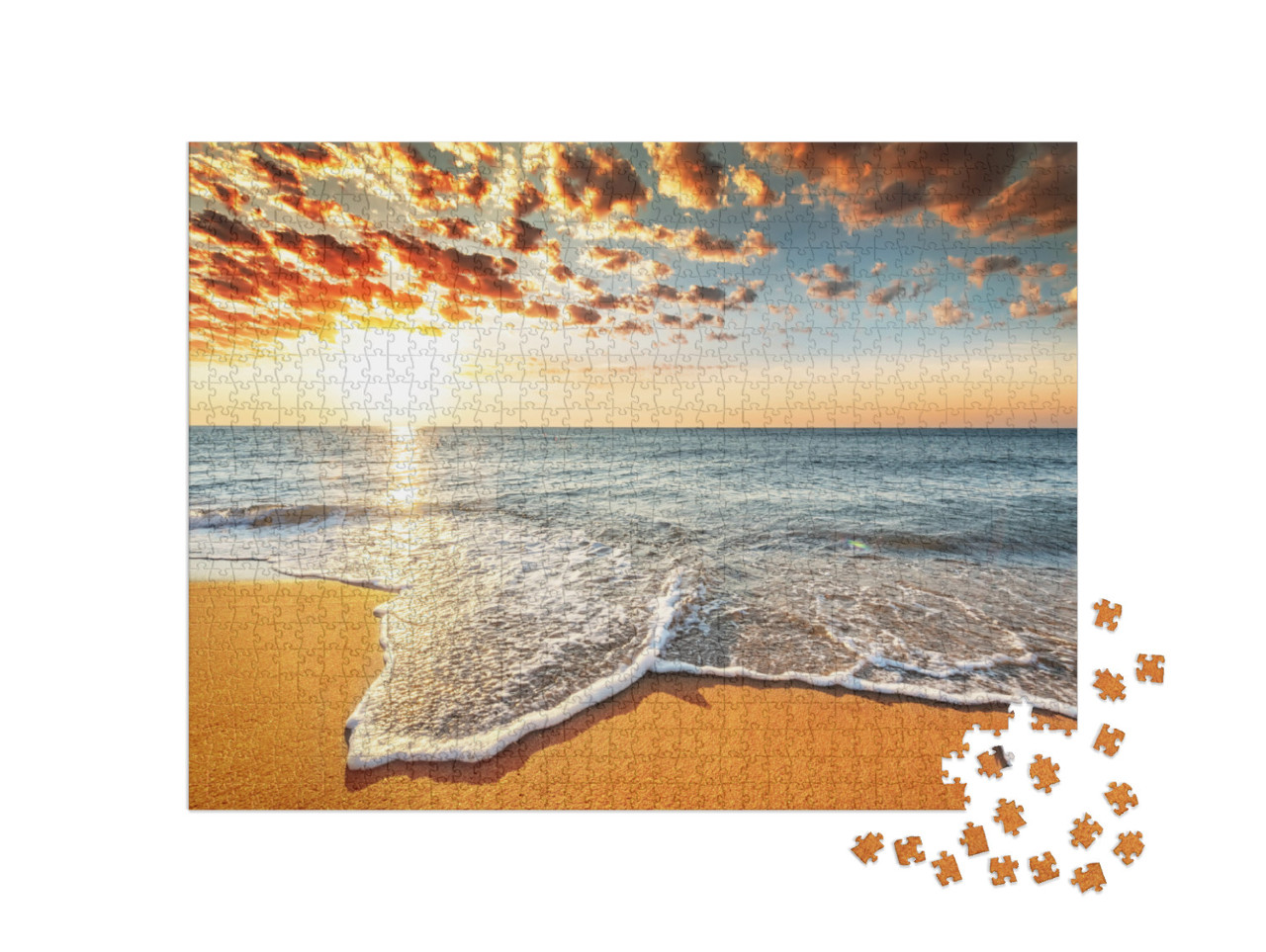 Puzzle 1000 Teile „Sonnenaufgang am Ozean“