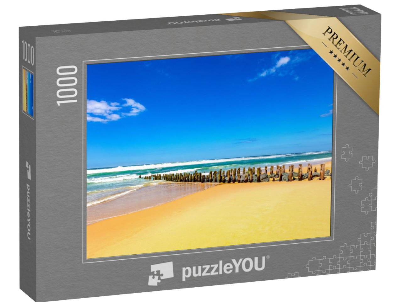 Puzzle 1000 Teile „Wunderschöner Blick auf den Strand von Seignosse, Frankreich“