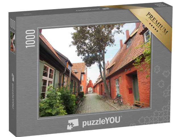 Puzzle 1000 Teile „Der Beginenhof in der Altstadt von Stralsund, Deutschland“